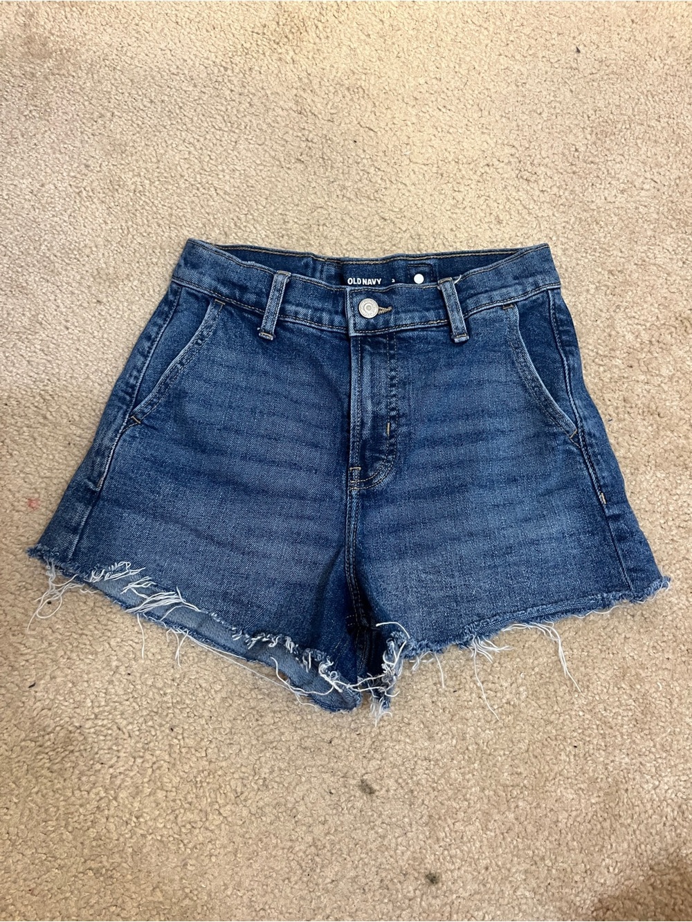Old Navy High Waisted Dark Blue Denim Shorts